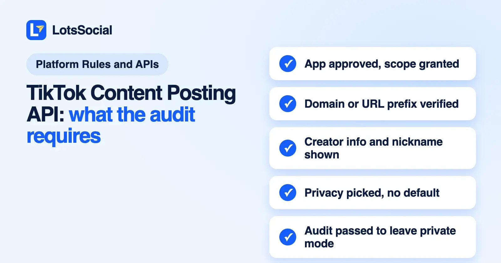 TikTok Content Posting API: Who Can Post and What the Audit Requires (2026)